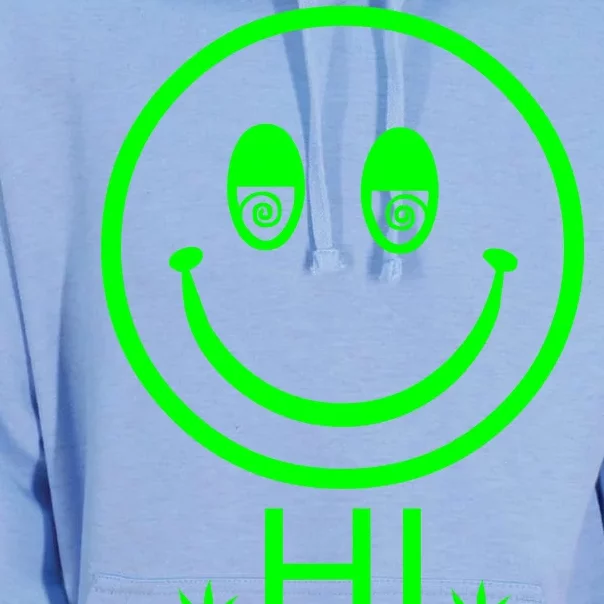 Hi Smiley Face Weed Unisex Surf Hoodie