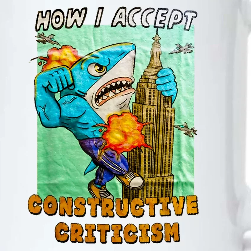 How I Accept Constructive Criticism Auntie Shark Black Color Changing Mug