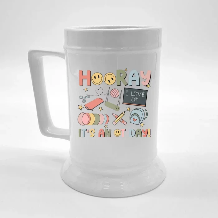 Hooray It’S An Ot Day Occupational Therapy Back To School Front & Back Beer Stein