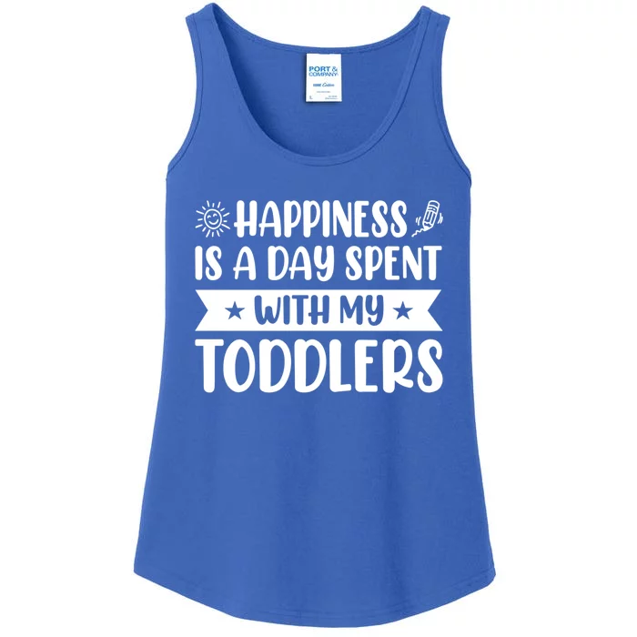 Happiness Is A Day Spent With My Sitter Daycare Gift Ladies Essential Tank