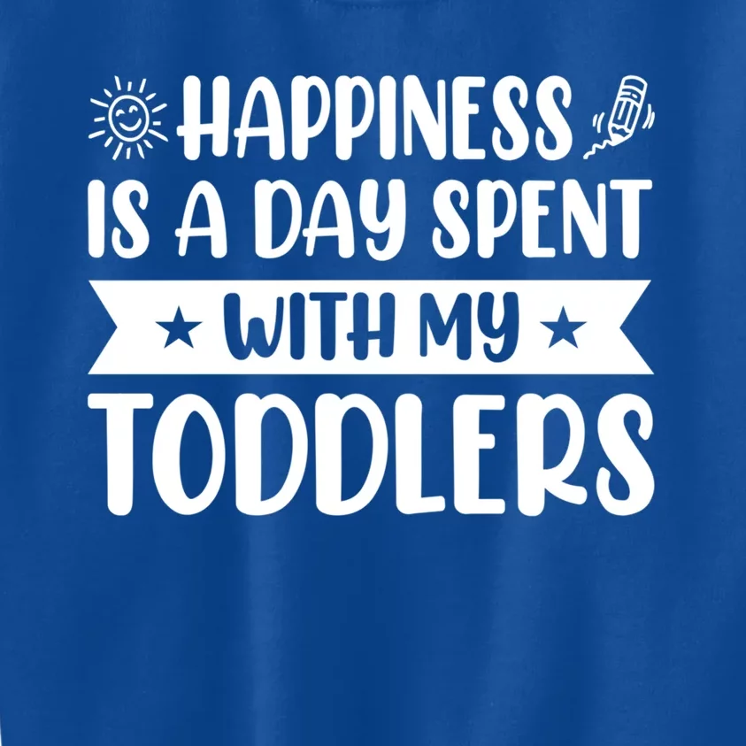 Happiness Is A Day Spent With My Sitter Daycare Gift Kids Sweatshirt