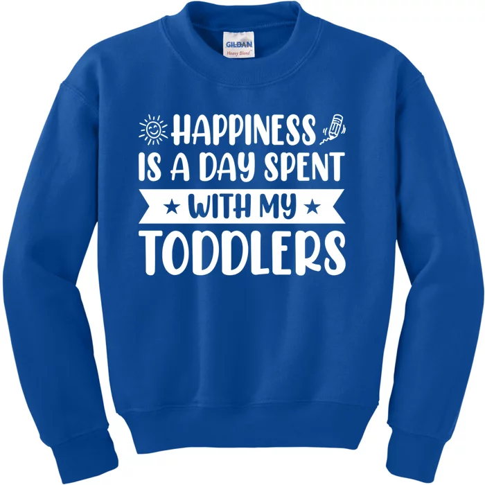 Happiness Is A Day Spent With My Sitter Daycare Gift Kids Sweatshirt