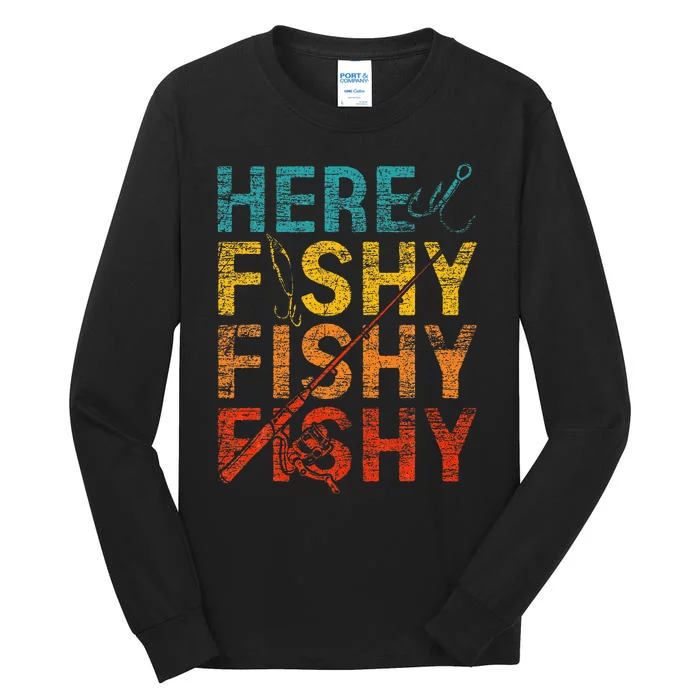 Happiness is A Big Fish And A Witness Fishing Tall Long Sleeve T-Shirt