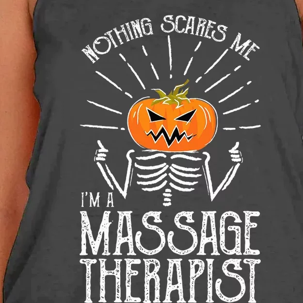 Halloween I'm A Massage Therapist Massage Therapy Women's Knotted Racerback Tank