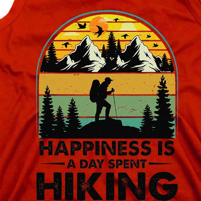 Happiness Is A Day Spent Hiking Hiking Camping Inspirations Tank Top