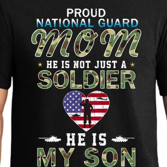 He Is A Soldier And He Is My Son Proud National Guard Mom Army Gift Pajama Set