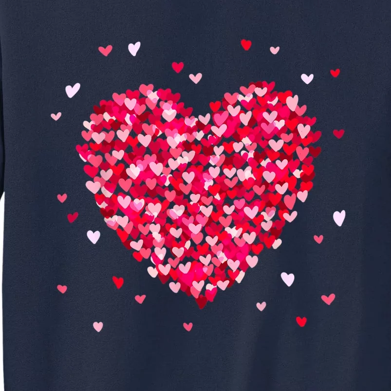 Hearts In A Heart Shape Valentines Day Matching Couple Tall Sweatshirt