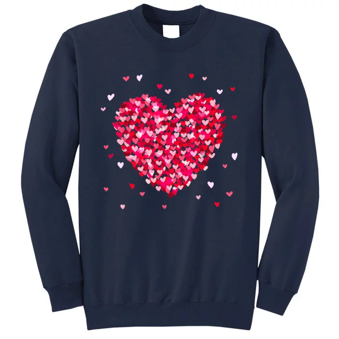 Hearts In A Heart Shape Valentines Day Matching Couple Tall Sweatshirt