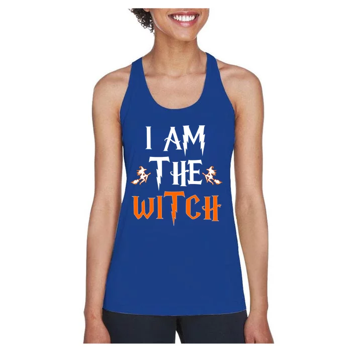 Halloween I Am The Witch Lazy Witch Costume Cute Gift Women's Racerback Tank