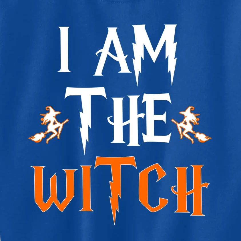 Halloween I Am The Witch Lazy Witch Costume Cute Gift Kids Sweatshirt