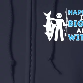 Happiness Is A Big Fish And A Witness - Fishing & Fisherman Full Zip Hoodie