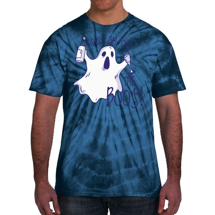 Here I Am For The Boos Funny Ghost Tie-Dye T-Shirt