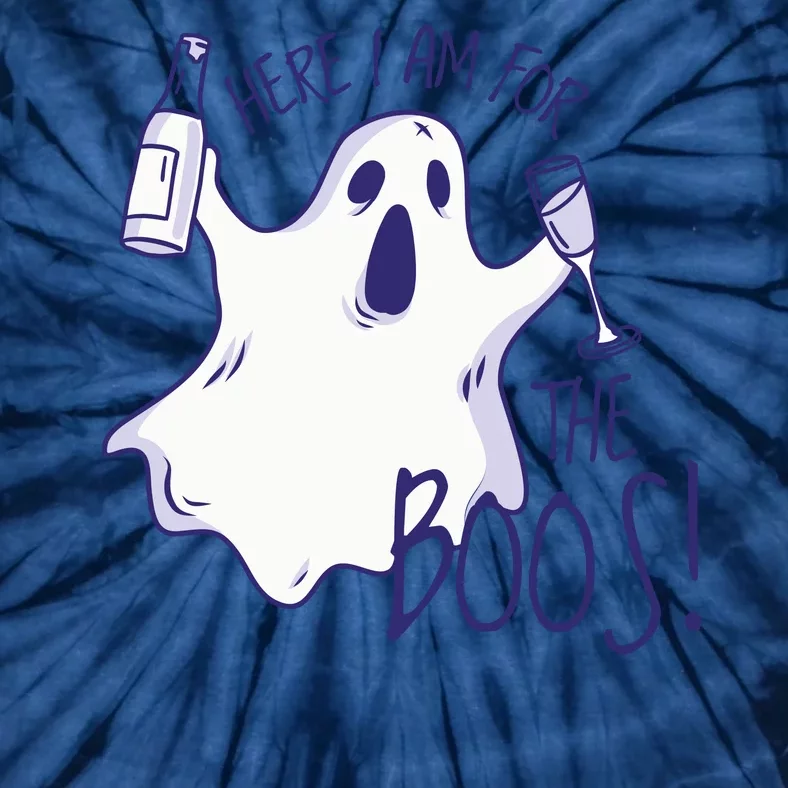 Here I Am For The Boos Funny Ghost Tie-Dye T-Shirt