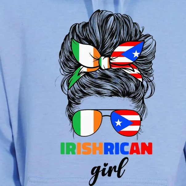 Half Irish And Puerto Rican Rico Ireland Flag Unisex Surf Hoodie