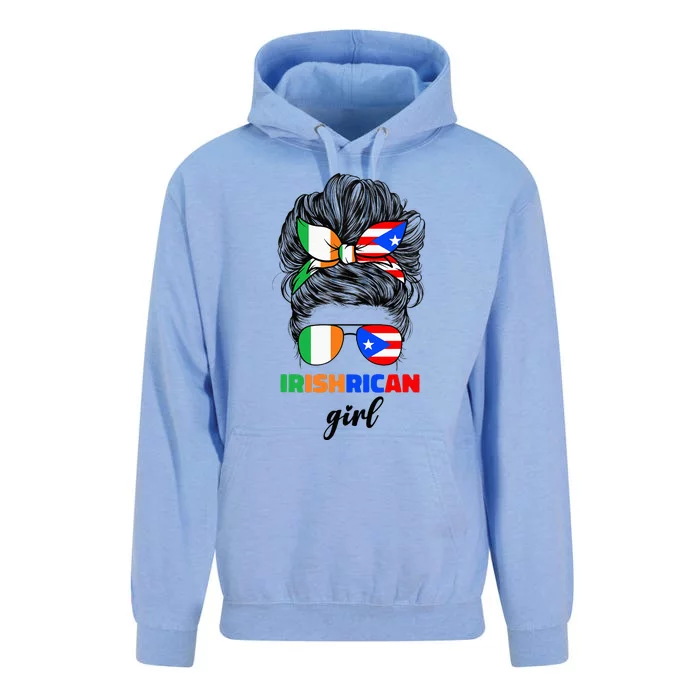 Half Irish And Puerto Rican Rico Ireland Flag Unisex Surf Hoodie