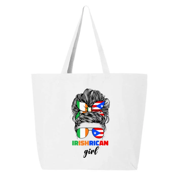 Half Irish And Puerto Rican Rico Ireland Flag 25L Jumbo Tote