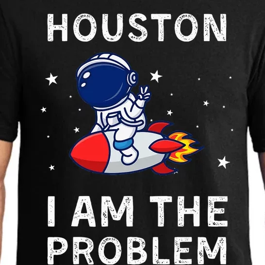 Houston I Am The Problem Funny Astronaut Rocket Space Pajama Set