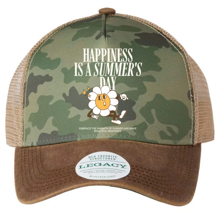 Happiness Is A Summers Day Make Memories Under Sun Gift Legacy Tie Dye Trucker Hat