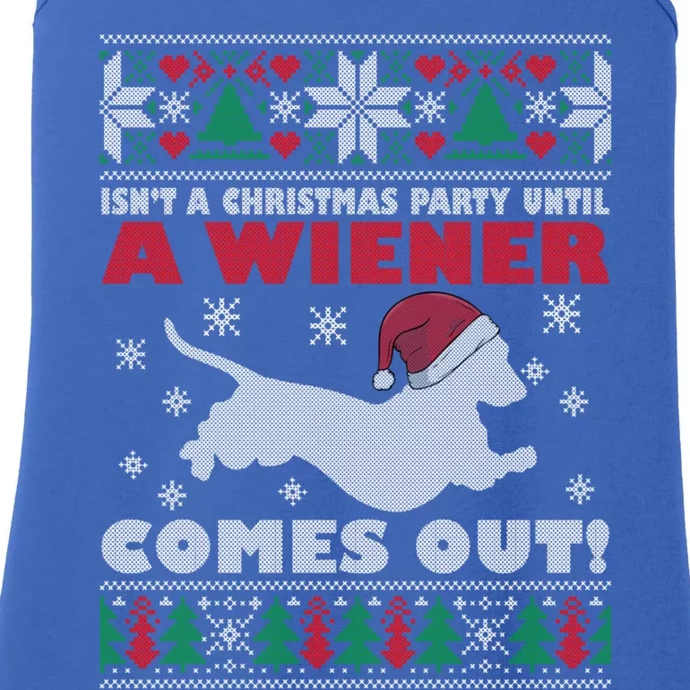 Humor Isn’T A Christmas Party Until A Wiener Comes Out Cool Gift Ladies Essential Tank