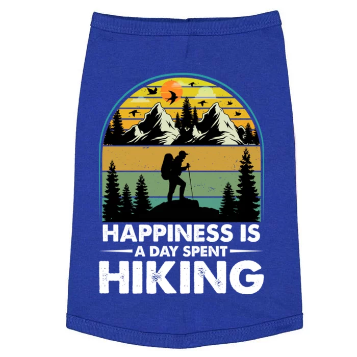 Happiness Is A Day Spent Hiking Scenic Views Gift Doggie Tank