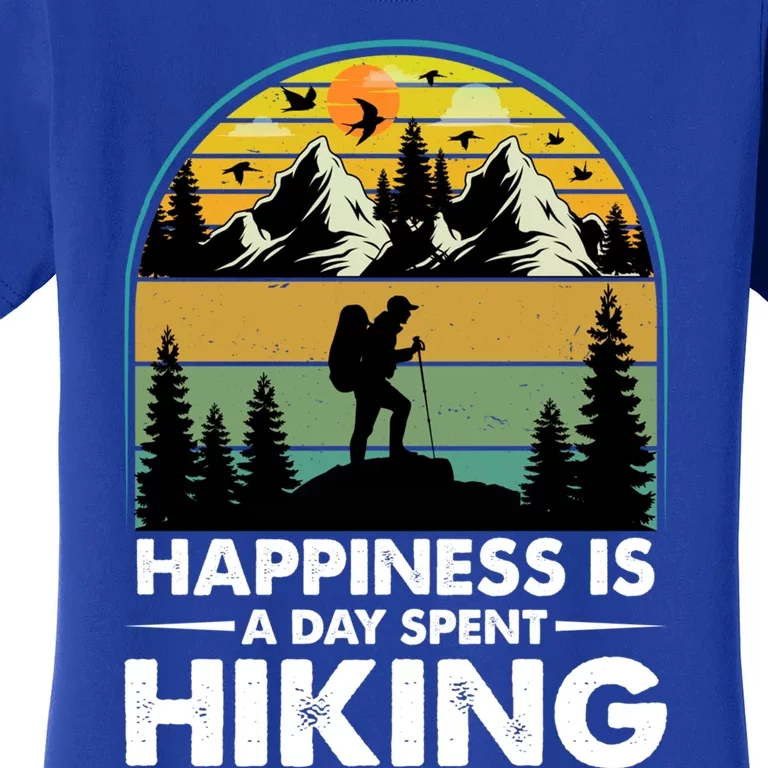 Happiness Is A Day Spent Hiking Scenic Views Gift Women's T-Shirt