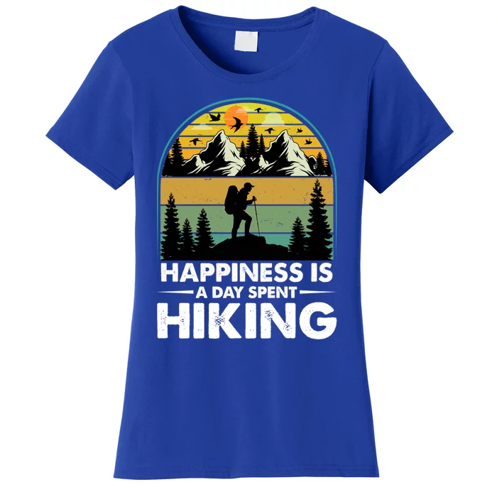 Happiness Is A Day Spent Hiking Scenic Views Gift Women's T-Shirt