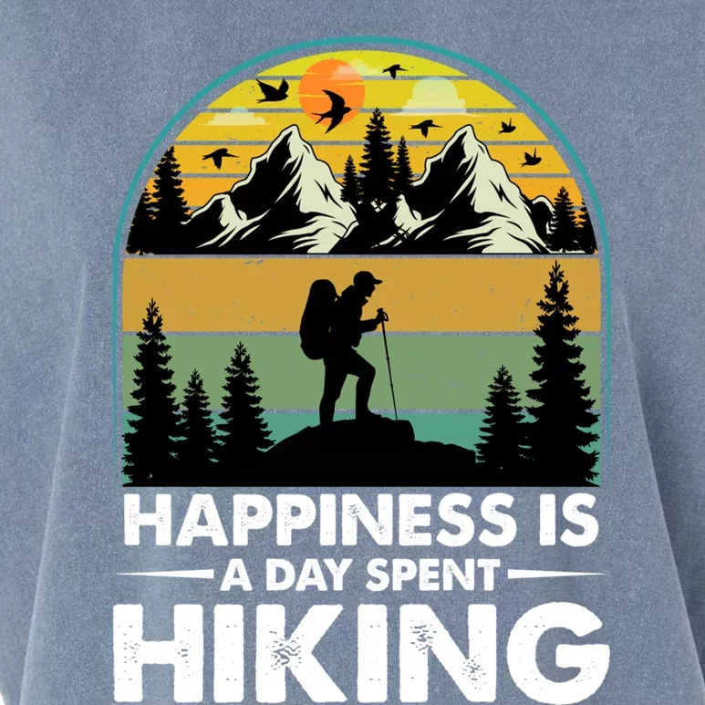 Happiness Is A Day Spent Hiking Scenic Views Gift Garment-Dyed Women's Muscle Tee