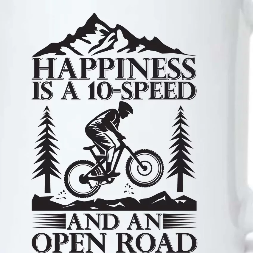 Happiness Is A 10 Speed And An Open Road Black Color Changing Mug