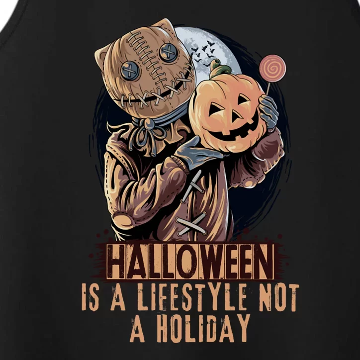 Halloween Is A Lifestyle Not A Holiday Pumpkin Lollipop Performance Tank