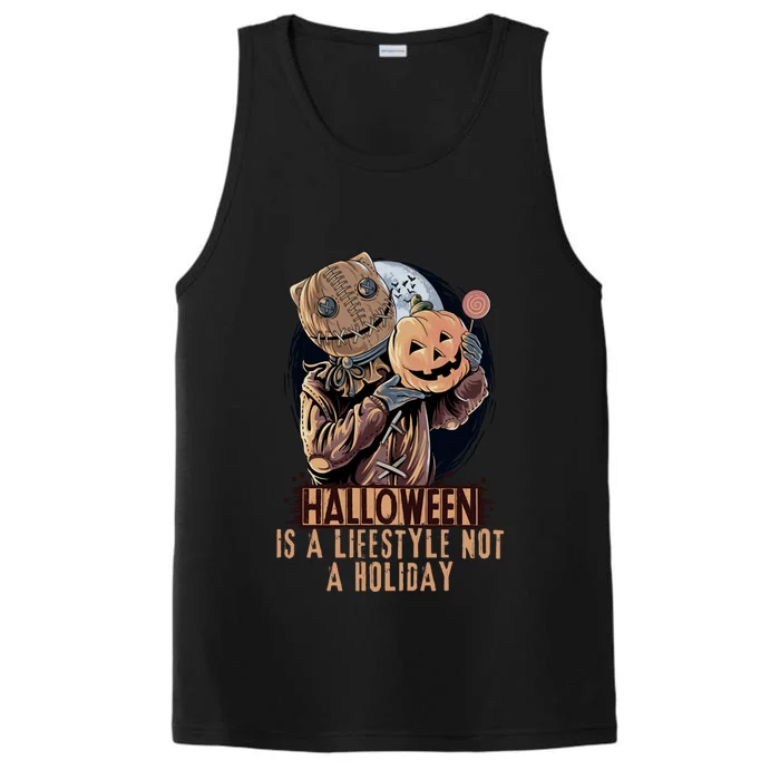 Halloween Is A Lifestyle Not A Holiday Pumpkin Lollipop Performance Tank