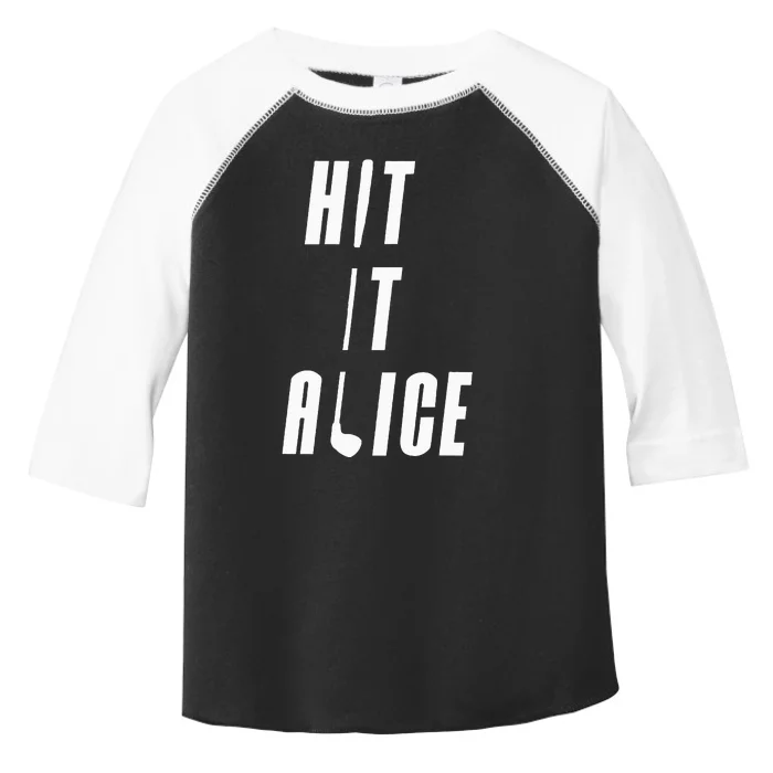 Hit It Alice Golf I Love Golfing Club Toddler Fine Jersey T-Shirt