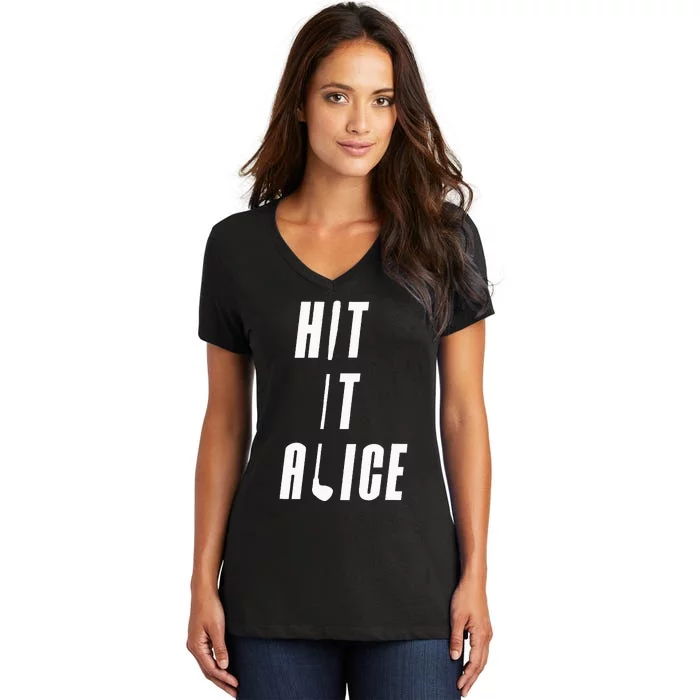 Hit It Alice Golf I Love Golfing Club Women's V-Neck T-Shirt