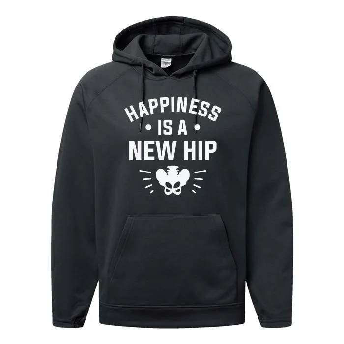 Happiness Is A New Hip Hip Replacement Recovery Performance Fleece Hoodie