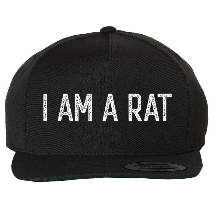 Halloween I Am A Rat Funny Rats Lover I Heart Rat Wool Snapback Cap