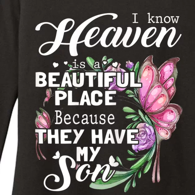 Heaven Is A Beautiful Place Because They Have My Son Womens CVC Long Sleeve Shirt