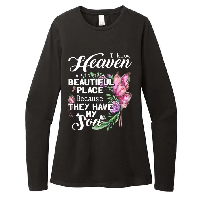 Heaven Is A Beautiful Place Because They Have My Son Womens CVC Long Sleeve Shirt