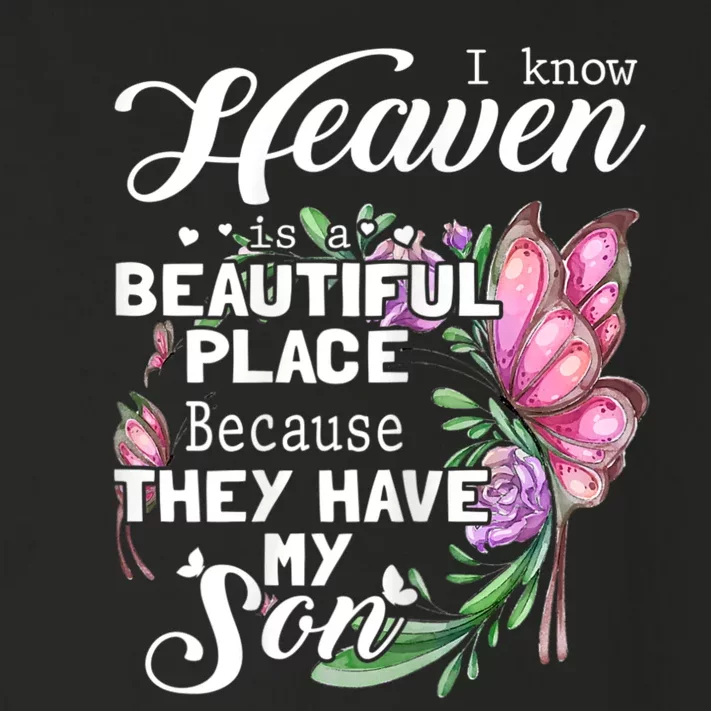 Heaven Is A Beautiful Place Because They Have My Son Toddler Long Sleeve Shirt