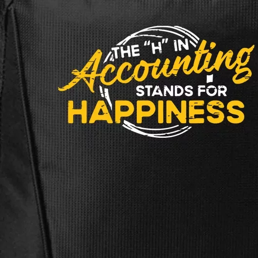 H In Accounting Stands For Happiness Accountant Accounting City Backpack