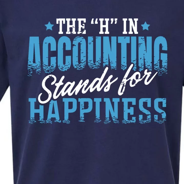 H In Accounting Stands For Happiness Accountant Accounting Sueded Cloud Jersey T-Shirt