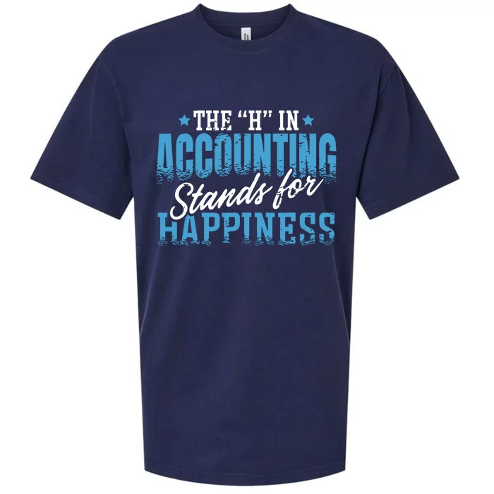 H In Accounting Stands For Happiness Accountant Accounting Sueded Cloud Jersey T-Shirt