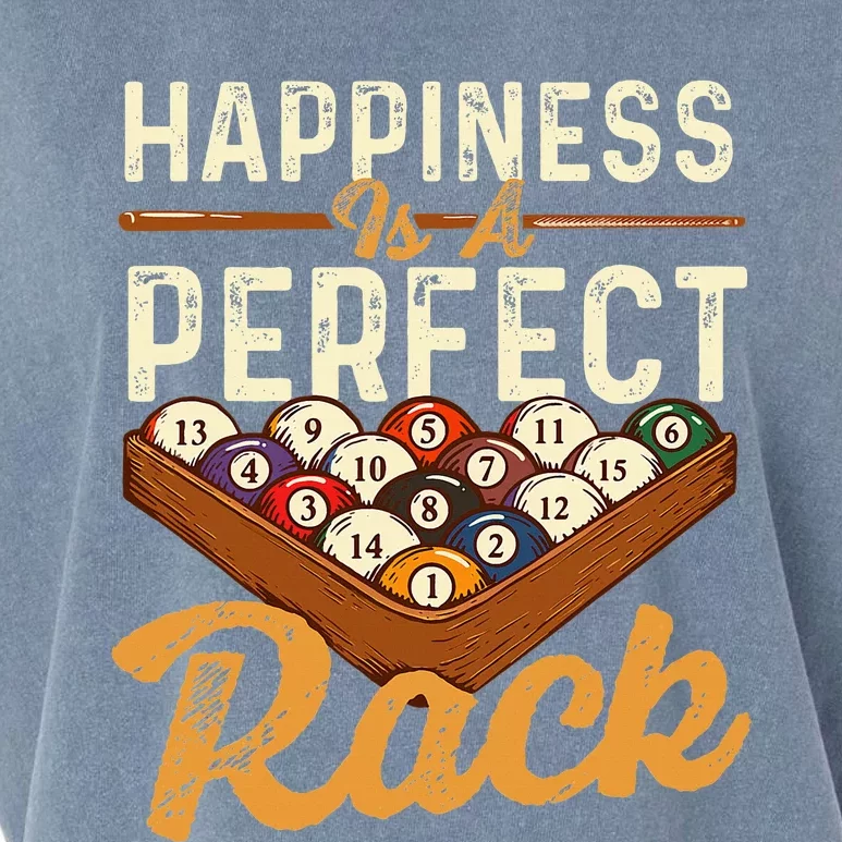 Happiness Is A Perfect Rack  Billiard 8 Ball Pool Player Garment-Dyed Women's Muscle Tee