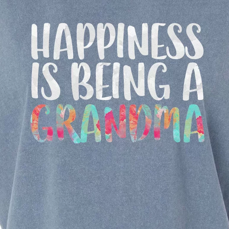 Happiness Is Being A Grandma Mother's Day Garment-Dyed Women's Muscle Tee