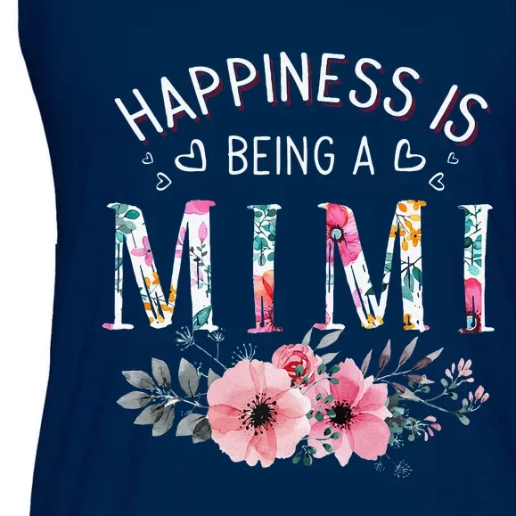 Happiness Is Being A Mimi Funny Mimi Mother's Day Ladies Essential Flowy Tank