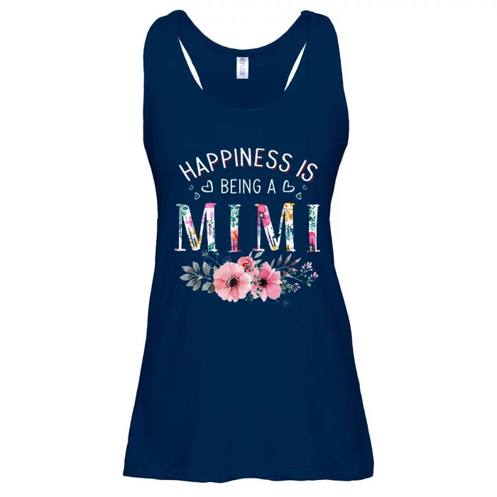 Happiness Is Being A Mimi Funny Mimi Mother's Day Ladies Essential Flowy Tank