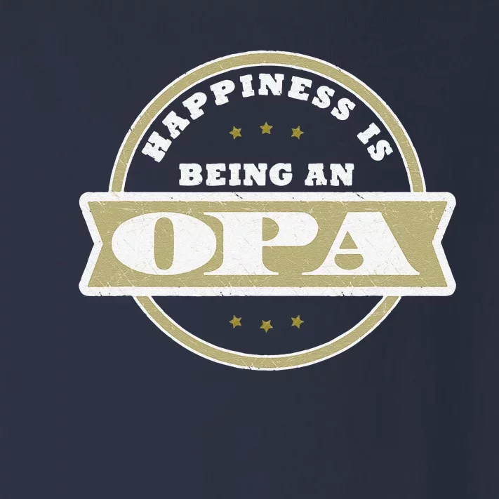 Happiness Is Being An Opa Fathers Day Gift Ideas Toddler Long Sleeve Shirt