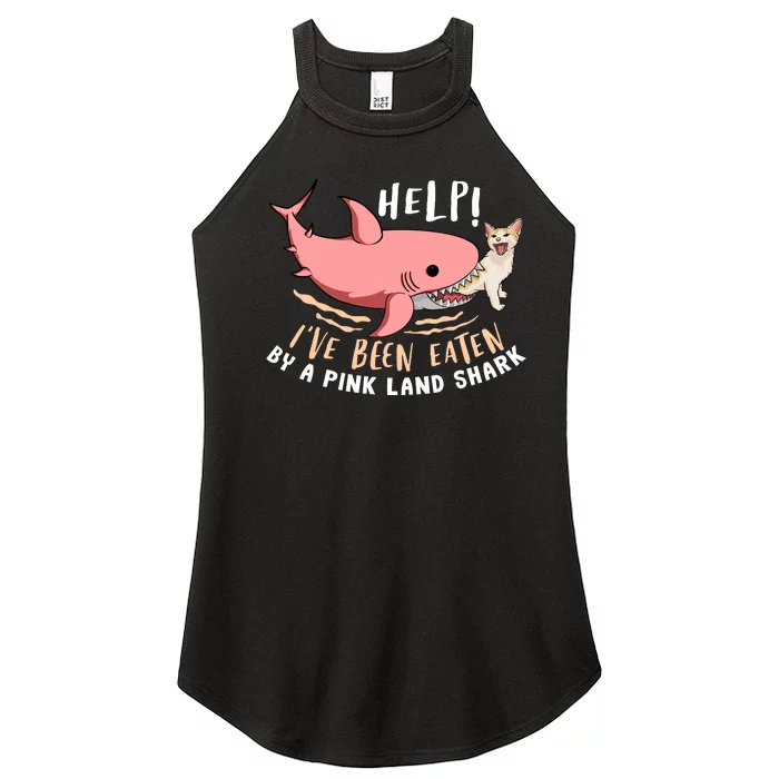 Help Ive Been Eaten By A Pink Land Shark Women’s Perfect Tri Rocker Tank