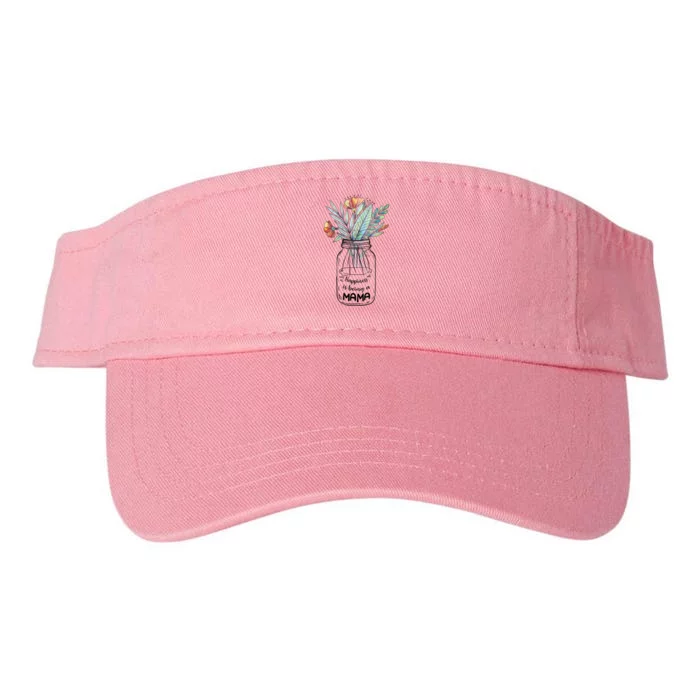 Happiness Is Being A Mama Flower Valucap Bio-Washed Visor