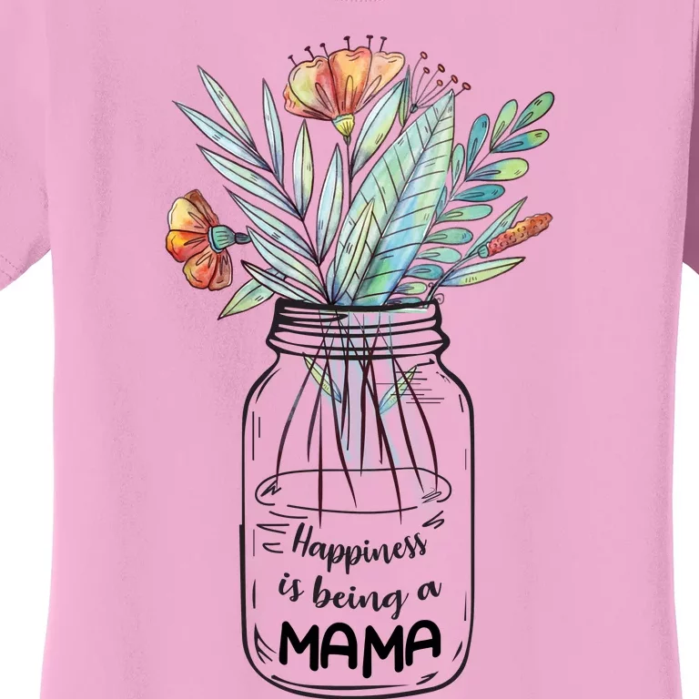 Happiness Is Being A Mama Flower Women's T-Shirt