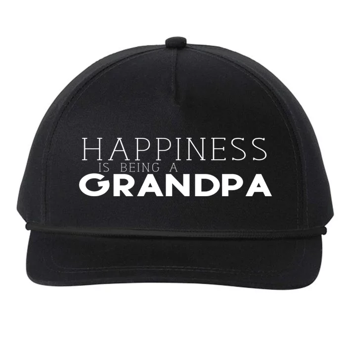 Happiness Is Being A Grandpa Papa Family Gift Snapback Five-Panel Rope Hat