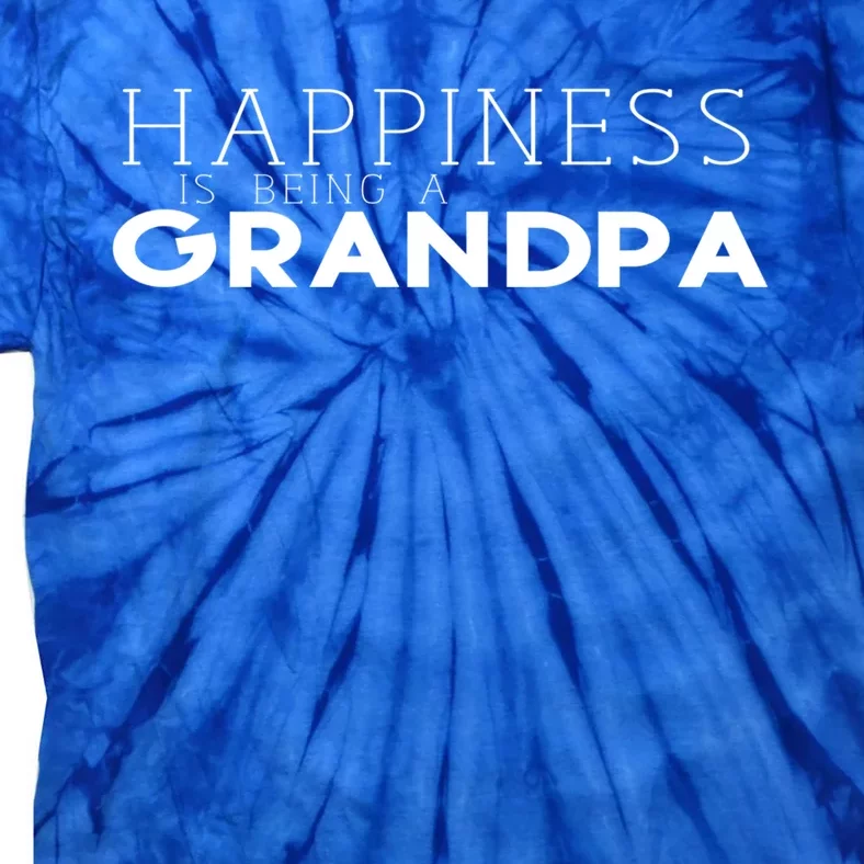 Happiness Is Being A Grandpa Papa Family Gift Tie-Dye T-Shirt